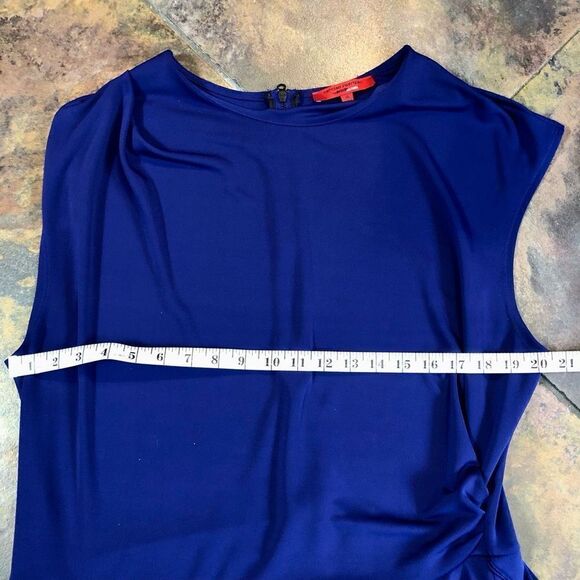 Narciso Rodriguez Women’s Color Block Side Sweep Blue and Pink Dress Size XL - Picture 8 of 16